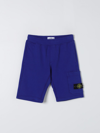 Stone Island Junior Shorts  Kids Color Royal Blue