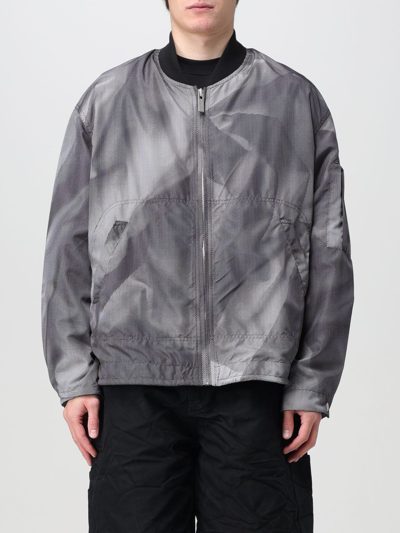 44 Label Group Crinkle Graphic-print Bomber Jacket In Black