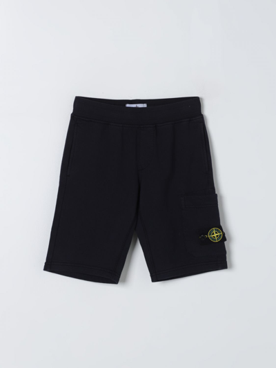 Stone Island Shorts  Junior Kids Color Blue In Navy