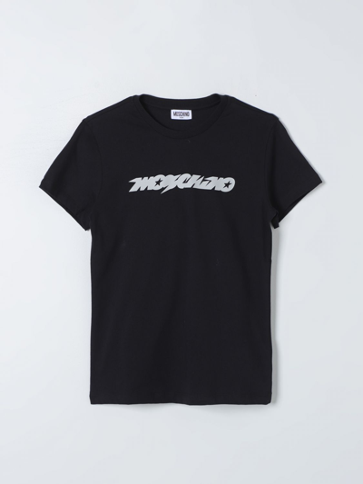 Moschino Kid T恤  儿童 颜色 黑色 In Black
