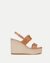 Veronica Beard Riya Woven Leather Wedge Espadrilles In Natural