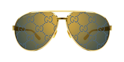 Gucci Eyewear Aviator In Gold