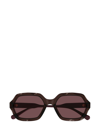 Chloé Eyewear Rectangular Frame Sunglasses In Red