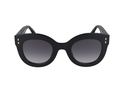 Isabel Marant Oval Frame Sunglasses In Black