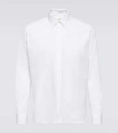 Ami Alexandre Mattiussi Classic Cotton Poplin Shirt In White