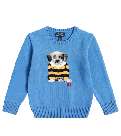 Polo Ralph Lauren Kids' Cotton Sweater In Blue
