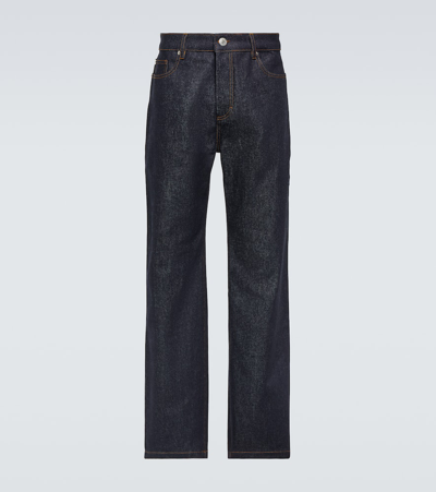 Ami Alexandre Mattiussi Mid-rise Straight Jeans In Blue
