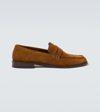 MANOLO BLAHNIK PERRY SUEDE PENNY LOAFERS