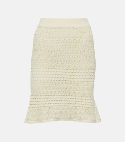 Tom Ford Crochet Miniskirt In White