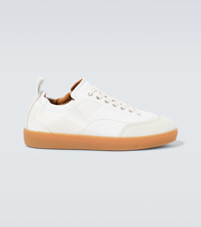 Dries Van Noten Off-white Leather Sneakers In Off White 8