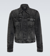 Amiri Distressed-effect Denim Jacket In Faded Black