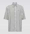 Acne Studios Oversized Striped Shirt In Black