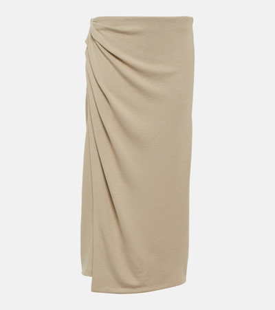 Vince Jersey Wrap Skirt In Brown