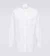Loro Piana Agui Cotton Oxfort Shirt In White
