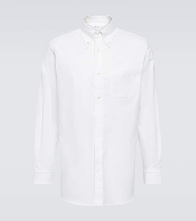 Loro Piana Agui棉质牛津布衬衫 In White