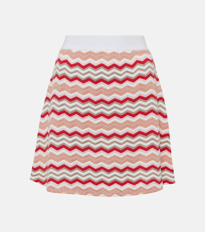 Missoni Zig Zag Cotton-blend Miniskirt In Multicoloured