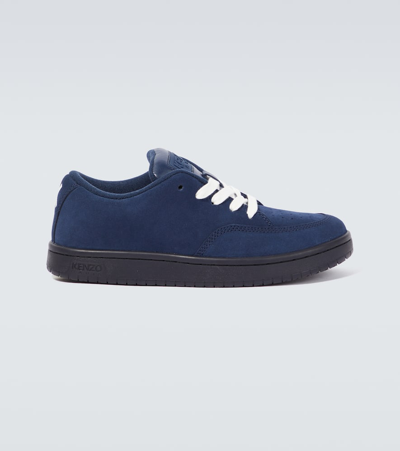 Kenzo Dome Suede Trainers In Dark Blue