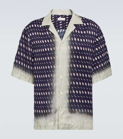 Dries Van Noten Navy Graphic Shirt In 509 Navy