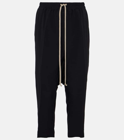 Rick Owens Astaires Trousers Cropped Length Back Pockets In Black