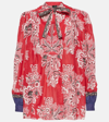ETRO PRINTED COTTON AND SILK BLOUSE