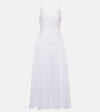 Staud Dena Bustier Cotton Poplin Dress In White