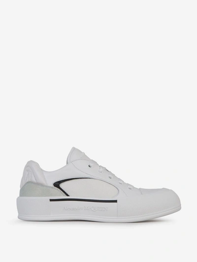 Alexander Mcqueen Logo Leather Sneakers In White