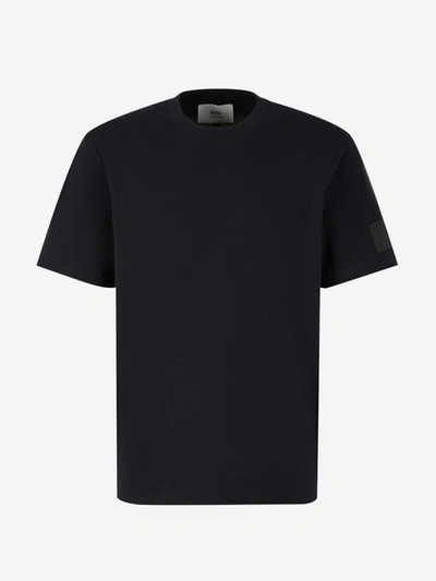 Ami Alexandre Mattiussi Ami Paris Plain Cotton T-shirt In Black  