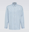 VERSACE STRIPED COTTON POPLIN SHIRT