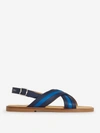 BALLY BALLY TWO-TONE LEATHER SANDALS