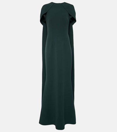 Safiyaa Caped Gown In D. Spruce