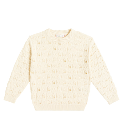 Bonpoint Kids' Anumati Cotton Sweater In Neutrals