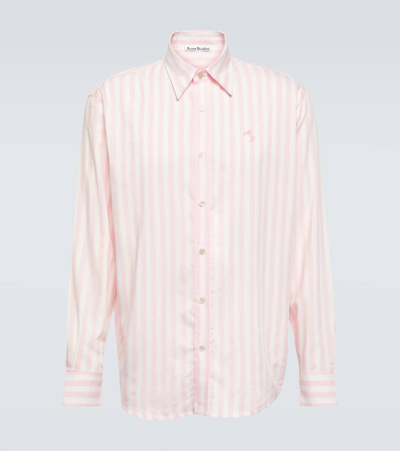 Acne Studios Striped Shirt In Pink/white