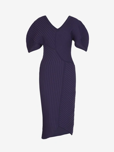 Cult Gaia Pyton Knitted Dress In Blue