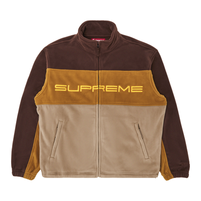 Pre-owned Supreme Polartec Zip Jacket 'brown'