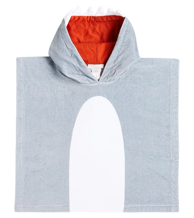Stella Mccartney Kids' Printed Cotton Terry Towel In Grey