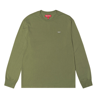 Pre-owned Supreme Small Box Long-sleeve Tee 'light Olive' In Green