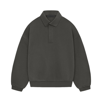 Pre-owned Essentials Fear Of God  Long-sleeve Polo 'ink' In Black