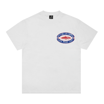 Pre-owned Corteiz Fuck Around Tee *new Blank* 'white'