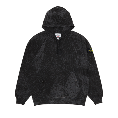 Pre-owned Supreme X Stone Island Hooded Sweatshirt 'black'