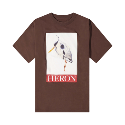 Pre-owned Heron Preston Heron Painted Short-sleeve Tee 'brown'
