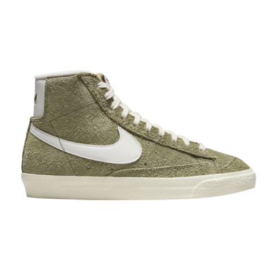 Pre-owned Nike Wmns Blazer Mid '77 Vintage 'olive Suede' In Green