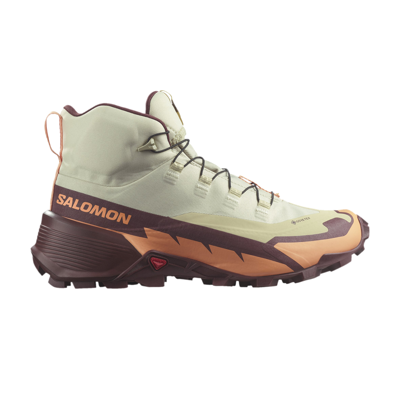 Pre-owned Salomon Wmns Cross Hike 2 Mid Gore-tex 'olive Night' In Grey
