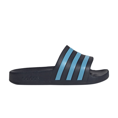 Pre-owned Adidas Originals Adilette Aqua Slide 'legend Ink Cyan' In Blue