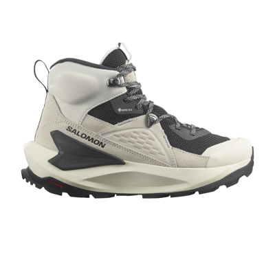 Pre-owned Salomon Wmns Elixir Mid Gore-tex 'vanilla Ice Lemon' In Grey