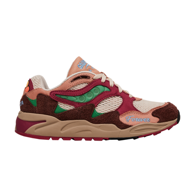 Pre-owned Saucony Jae Tips X Grid Shadow 2 'what's The Occasion? - Wear To The Party' In Brown