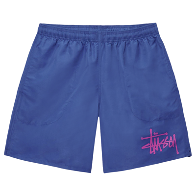 Pre-owned Stussy Big Basic Water Short 'royal' In Blue