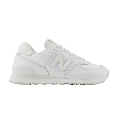 Pre-owned New Balance Wmns 574 'triple White'