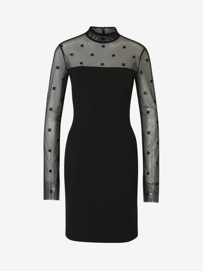 Givenchy Monogram Mini Dress In Negre