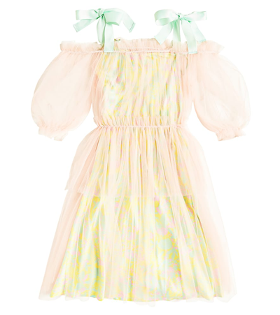 Paade Mode Kids' Tulle Maxi Dress In Pink