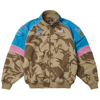 Pre-owned Palace X Kappa For Alpine Tracksuit Top 'desert Camo' In Tan